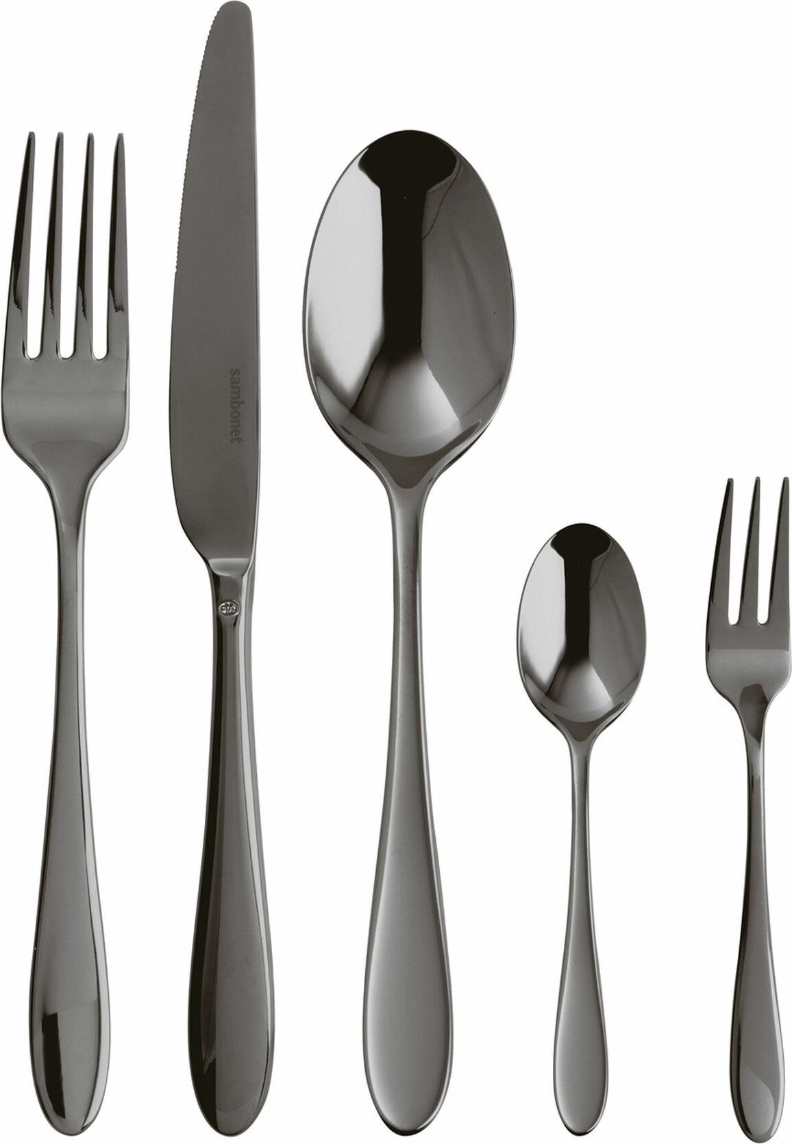 Sambonet Besteckset Velvet Schwarz 30-teilig