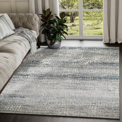 Abani Modern Vista Grey Indoor Rectangle Rug