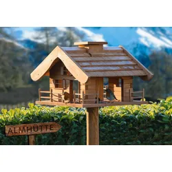 Dobar Großes Vogelfutterhaus "Almütte" mit Ständer, XXL-Vogelhaus