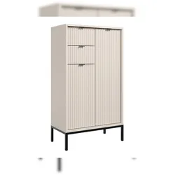 moebel-dich-auf Badezimmer Highboard CASTELLO kaschmir Badmöbel 60 cm breit