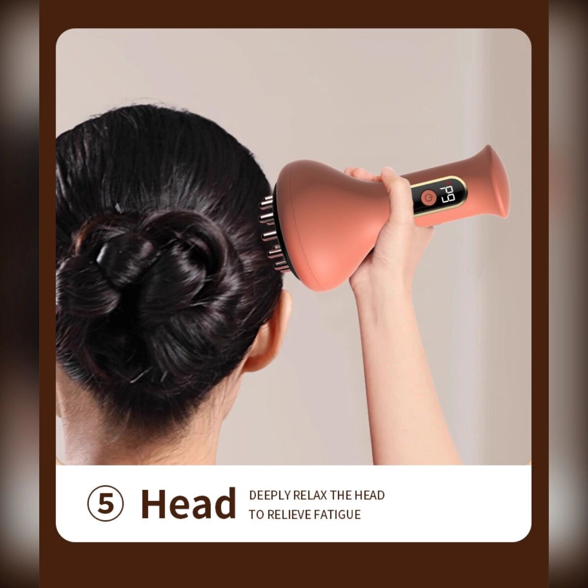 INF Brosse Méridienne Électrique pour la Maison - Gua Sha Multifonctionnelle et Masseur Sans Fil Compatible Cupping avec Rose