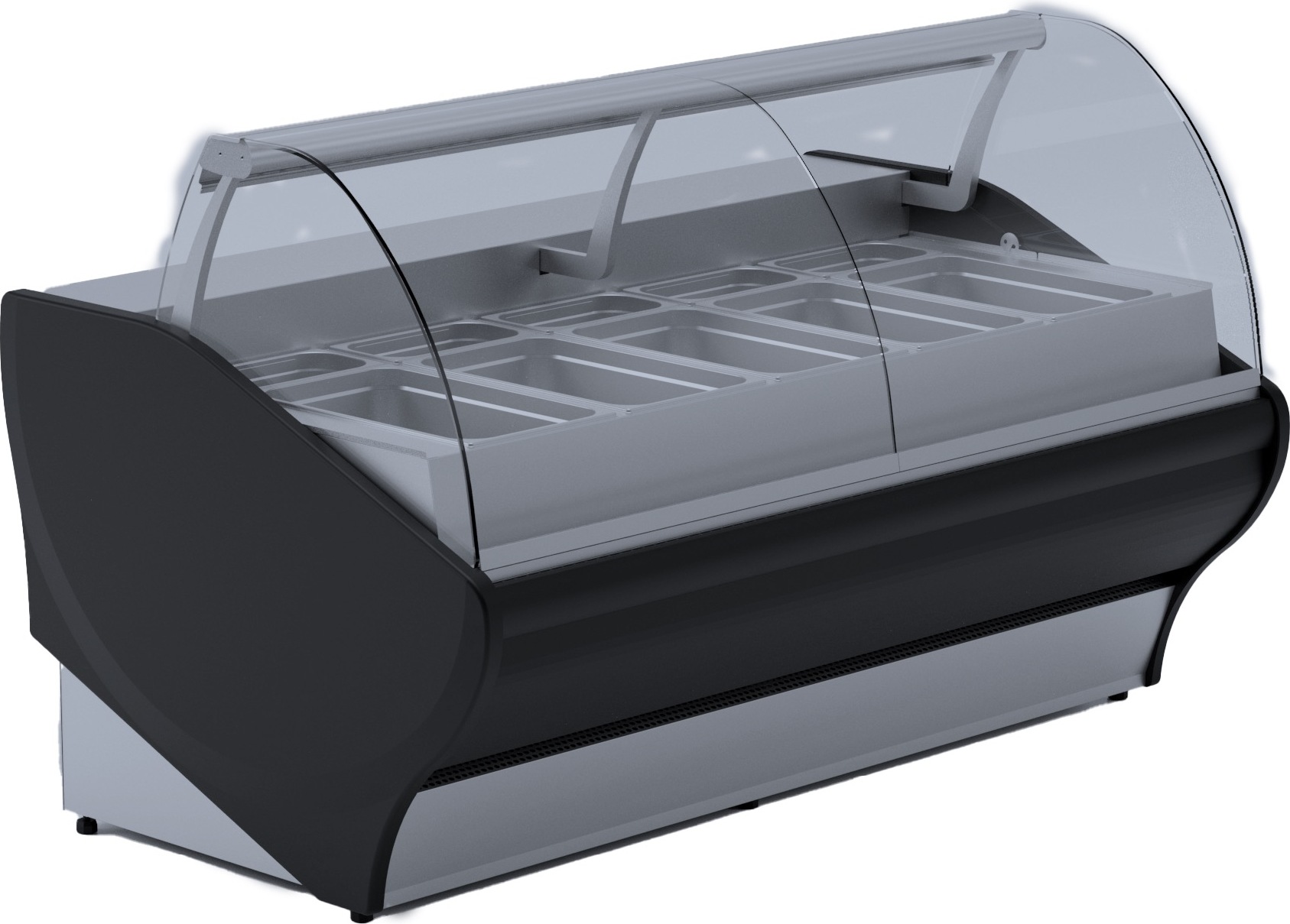 Warmhaltetheke mit 465 Liter Volumen | 3750x1155x1220 mm