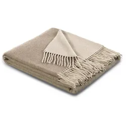 Biederlack Kaschmirplaid natur-sand 150x200 cm