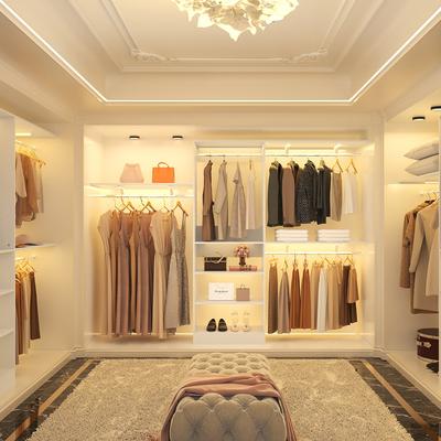 Rackcog 96'' W Closet Organizer With Adjustable Rods and DIY Shelves for Reah-in/ Walk-in Closet - 96'' W