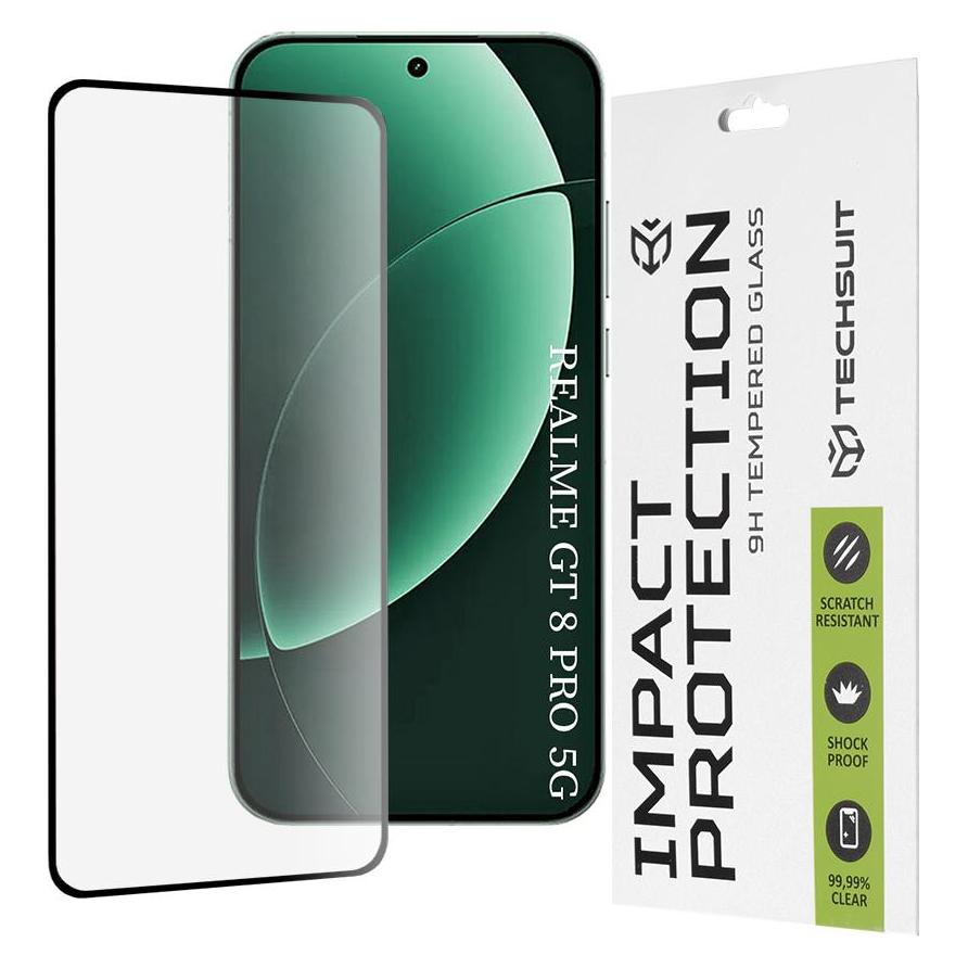 Techsuit - 111D Full Cover / Full Glue Glass - Realme GT 8 Pro - Black (Realme GT 8 Pro) (65344007)