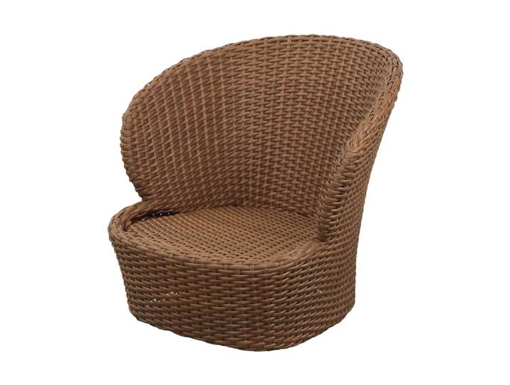 Cane-line Coast Lounge-Stuhl swivel Umber brown (Flat Weave)