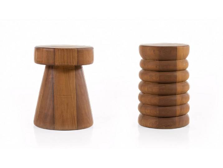 JVmoebel Beistelltisch Minimalistischer Holztisch in Braun mit eleganter Funktionalität (2-St., MaßeBeistelltisch 1, MaßeBeistelltisch 2), Made in Europe