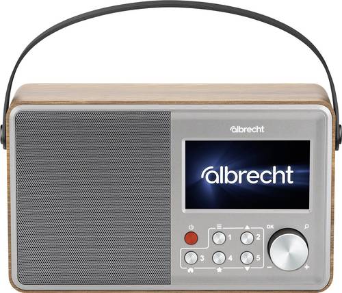 Albrecht DR 862 Akku-Radio DAB+, FM Bluetooth, DAB+, UKW Grau, Holz