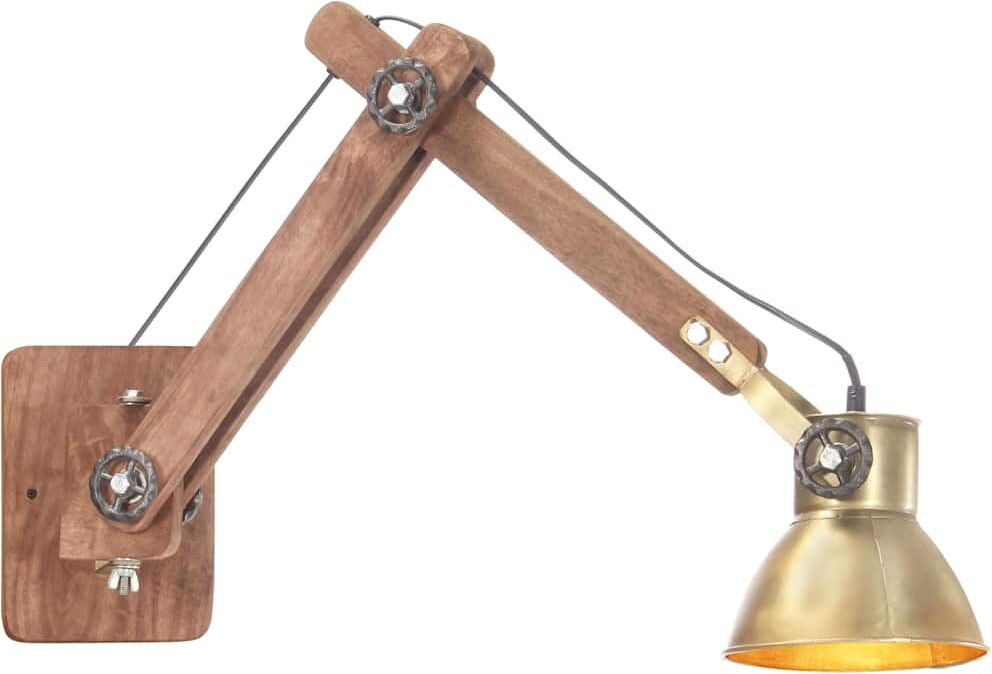 vidaXL Lampe murale Style industriel Laiton Rond E27