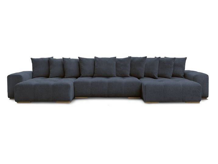 Wohnlandschaft BOBOCHIC ANAKIN Boucle-Stoff dunkelblau