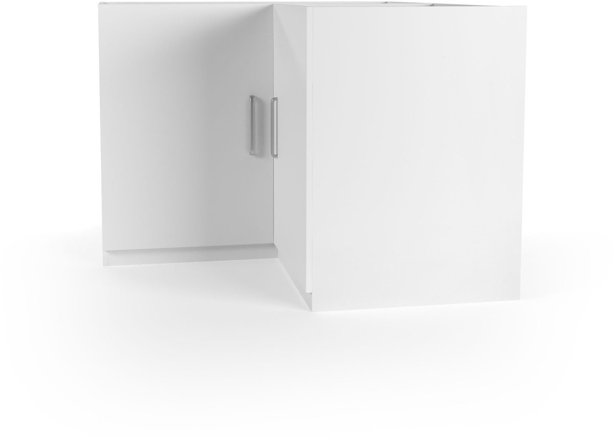 Wasophoogte Keukenkast Module N6 Onderkast - Wit - B: 130 cm, D: 130 cm, H: 91 cm