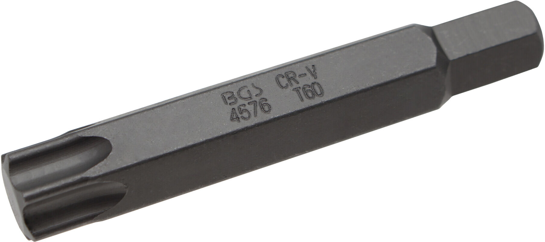 BGS Bit 4576, Länge 75 mm, Antrieb Außensechskant 10 mm, T-Profil (für TX) T60 ; BGS technic)