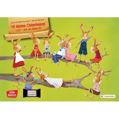 10 kleine Osterhasen. 1,2,3 - Ach, du dickes Ei! Kamishibai Bildkartenset