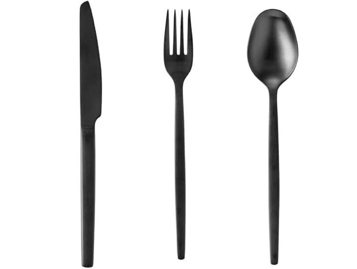 36 tlg. Besteckset ALEX Schwarz, mit schwarz, matte PVD Beschichtung, Chromnickelstahl 18/10