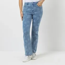 KILIAN KERNER SENSES Jeans, lange Form Jacquard-Muster 5-Pocket-Style Bootcut
