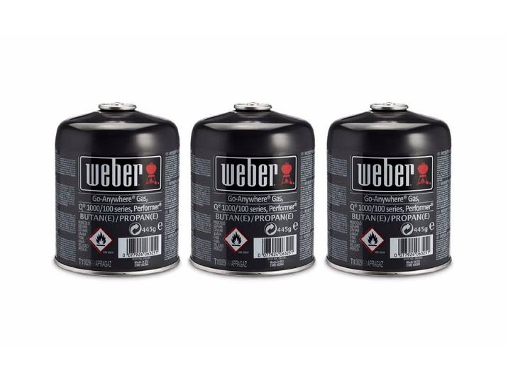 Weber Gas-Kartusche 3St Gas Kartusche – Weber Holzkohle/Briketts/Grill Anzünder – schwarz