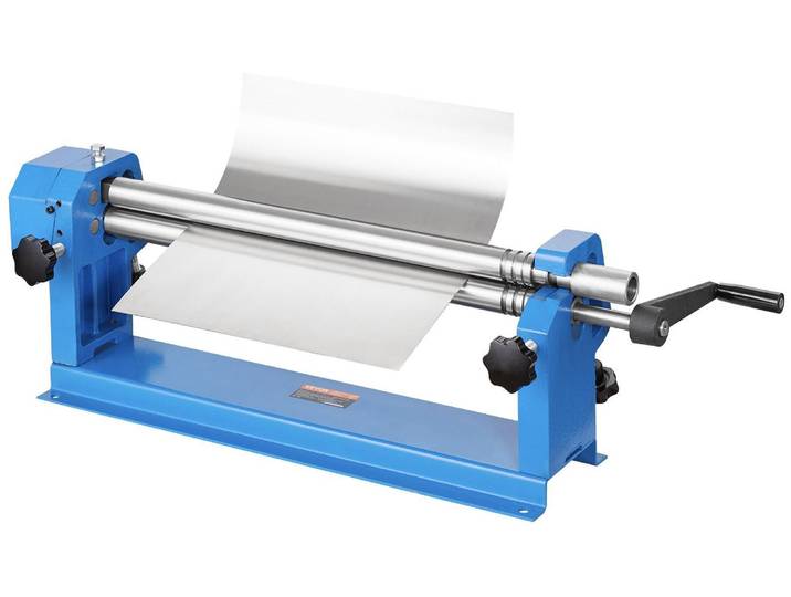 Cintreuse VEVOR 890x230x305 mm\, Cintreuse 610 mm de largeur de forme\, Cintreuse pour tôles\, avec 2 rouleaux amovibles pour tôle acier-cuivre à faible teneur en carbone Tôle d'alliage d'aluminium