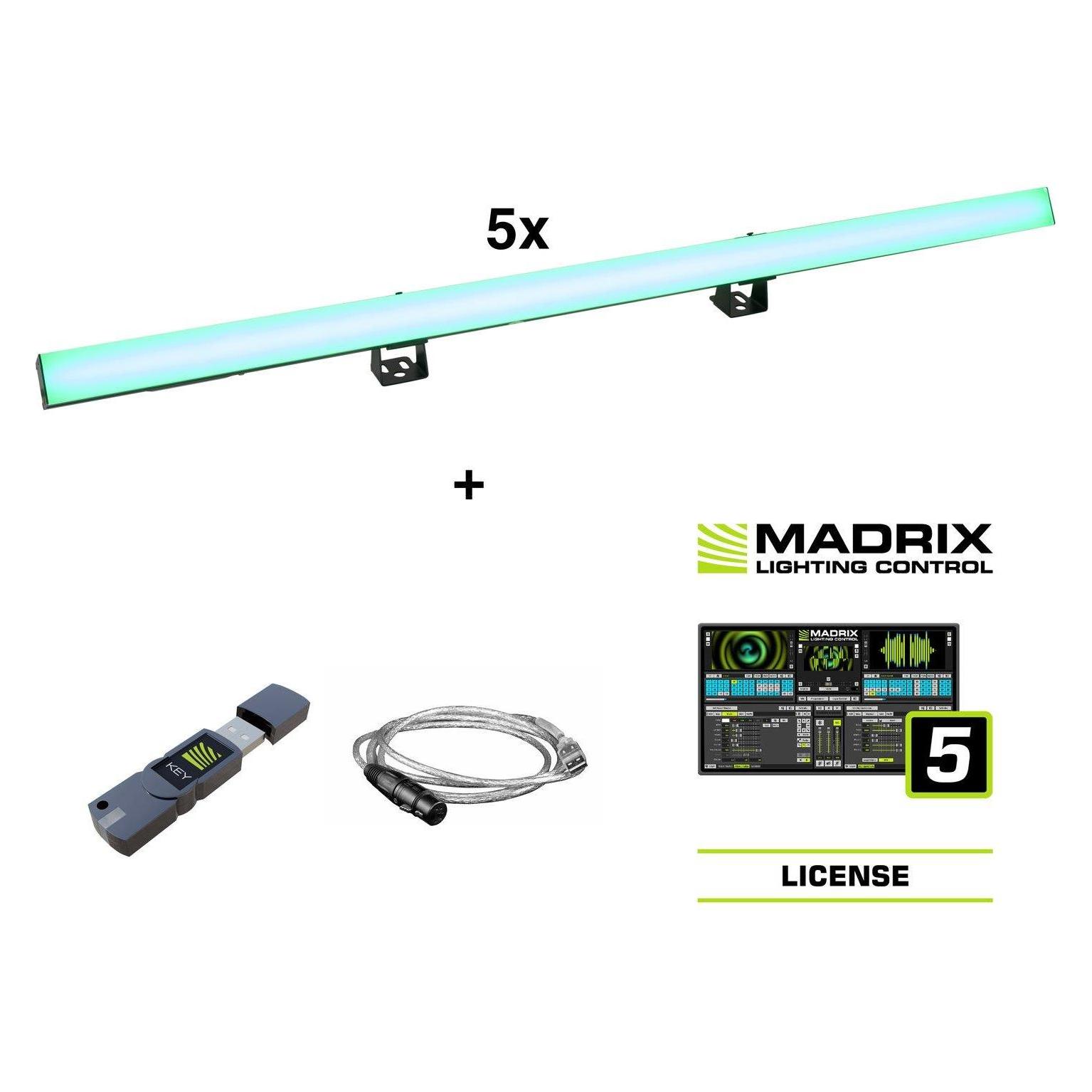 Eurolite Set 5x LED PR-100/32 Pixel DMX Rail + Madrix Software (LED) (20000909)
