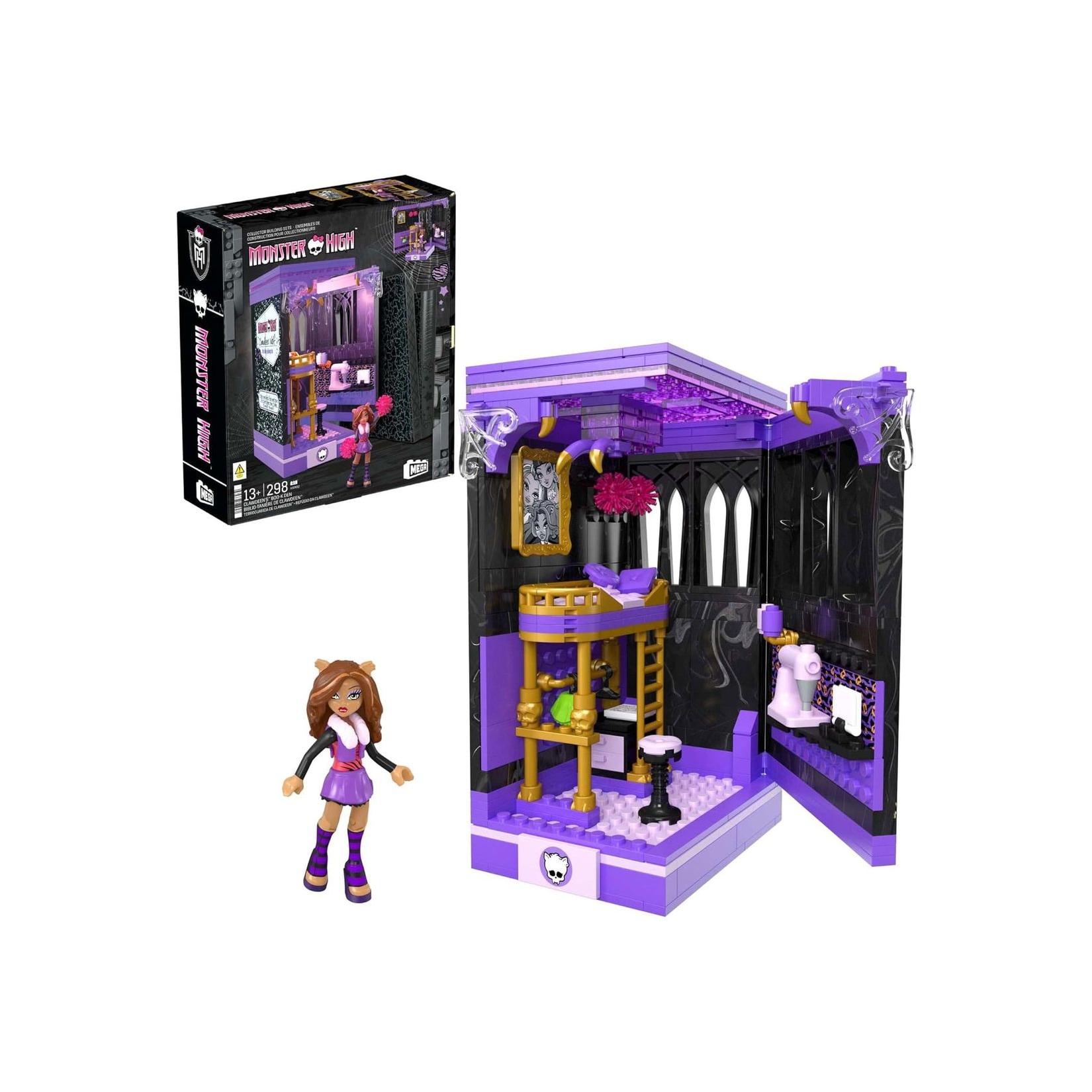 Mattel HXM32 - Mega - Monster High - Clawdeens Spuk-Buch-Ecke, Bauset mit 298 Teilen
