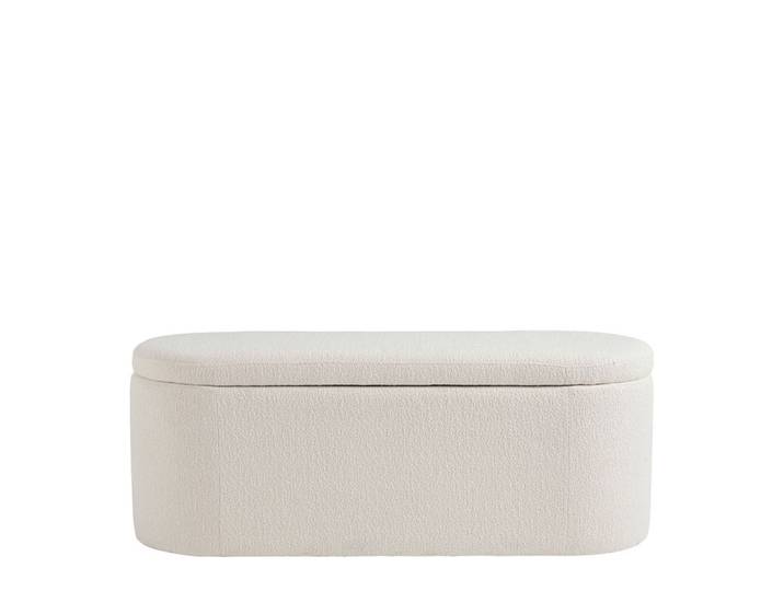 Banc coffre en bouclette - crème