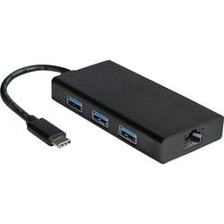 VALUE USB-C zu Gigabit Ethernet Konverter + Hub 12.99.1109