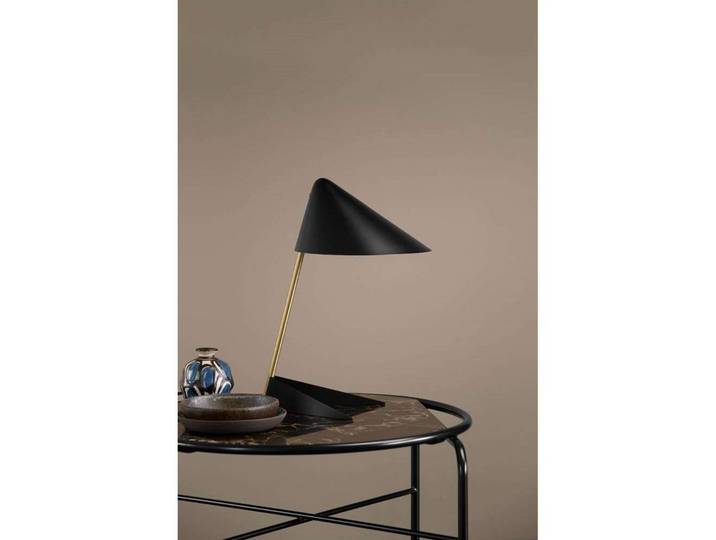 Ambience tafellamp, zwart/messing - Warm Nordic - Woonkamer - Designer - Metaal - 1 lamp