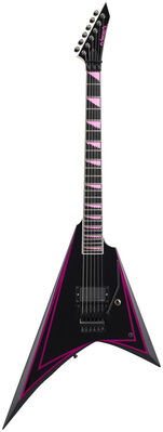 ESP Edwards E-AL-166 PINK SAWTOOTH Schwarz mit pinken Pinstripes