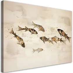 WANDBILD boho koi fische