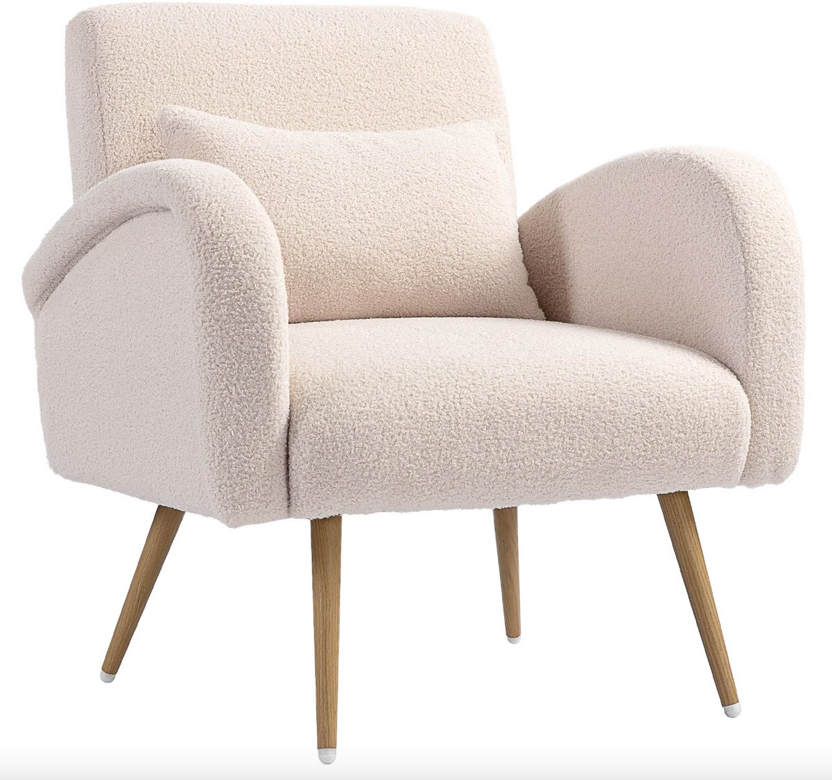 Merkloze Teddy Fauteuil Beige – Moderne Gestoffeerde Relaxstoel voor Volwassenen
