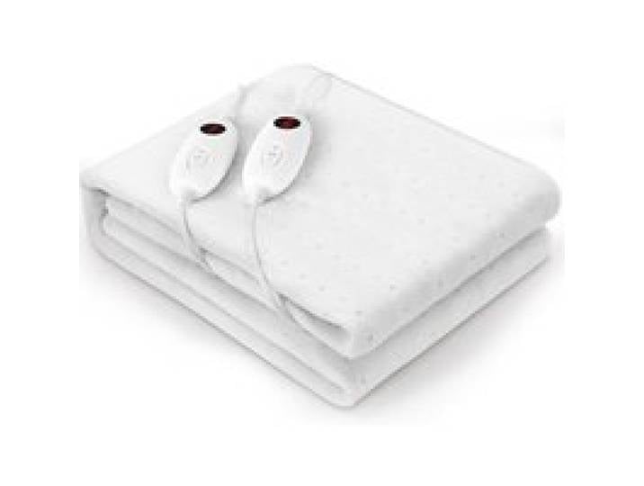 Surmatelas Chauffant Double 160x140 cm 100 W 6 Températures 2 Télécommandes Arrêt Automatique Protection Surchauffe Lavable