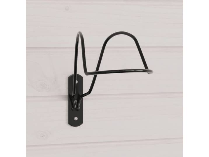 vidaXL Wandhalter für Reithelm Schwarz Stahl