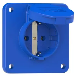 PCE 105-8b Schutzkontakt-Anbausteckdose 75x75 nat IP54 rückwärtig (blau) 1058b
