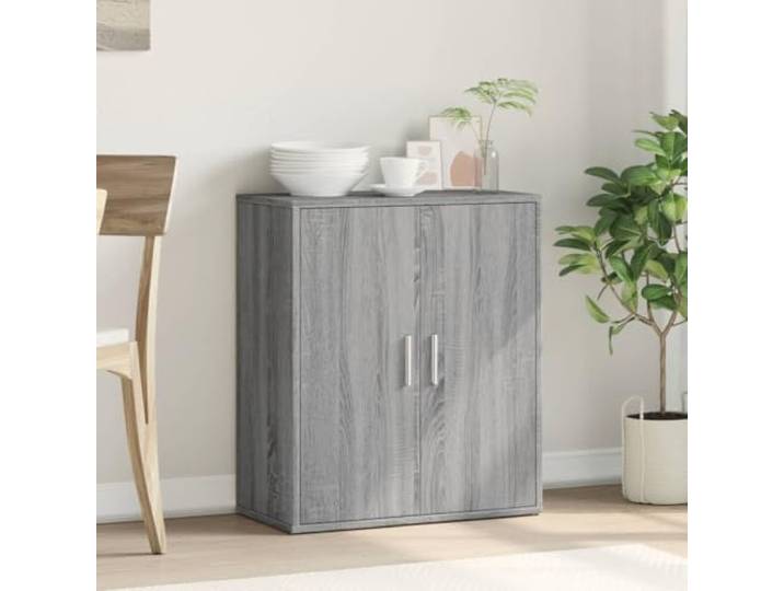 KTHLBRH Sonoma Anrichte grau 60 x 31 x 70 cm aus mehrschichtigem Holz Robust und stabil, großer Stauraum, leicht zu reinigen, max. Belastung 59 kg