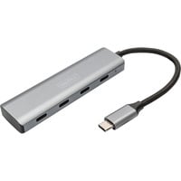 USB-C 4-Port, USB-Hub silber