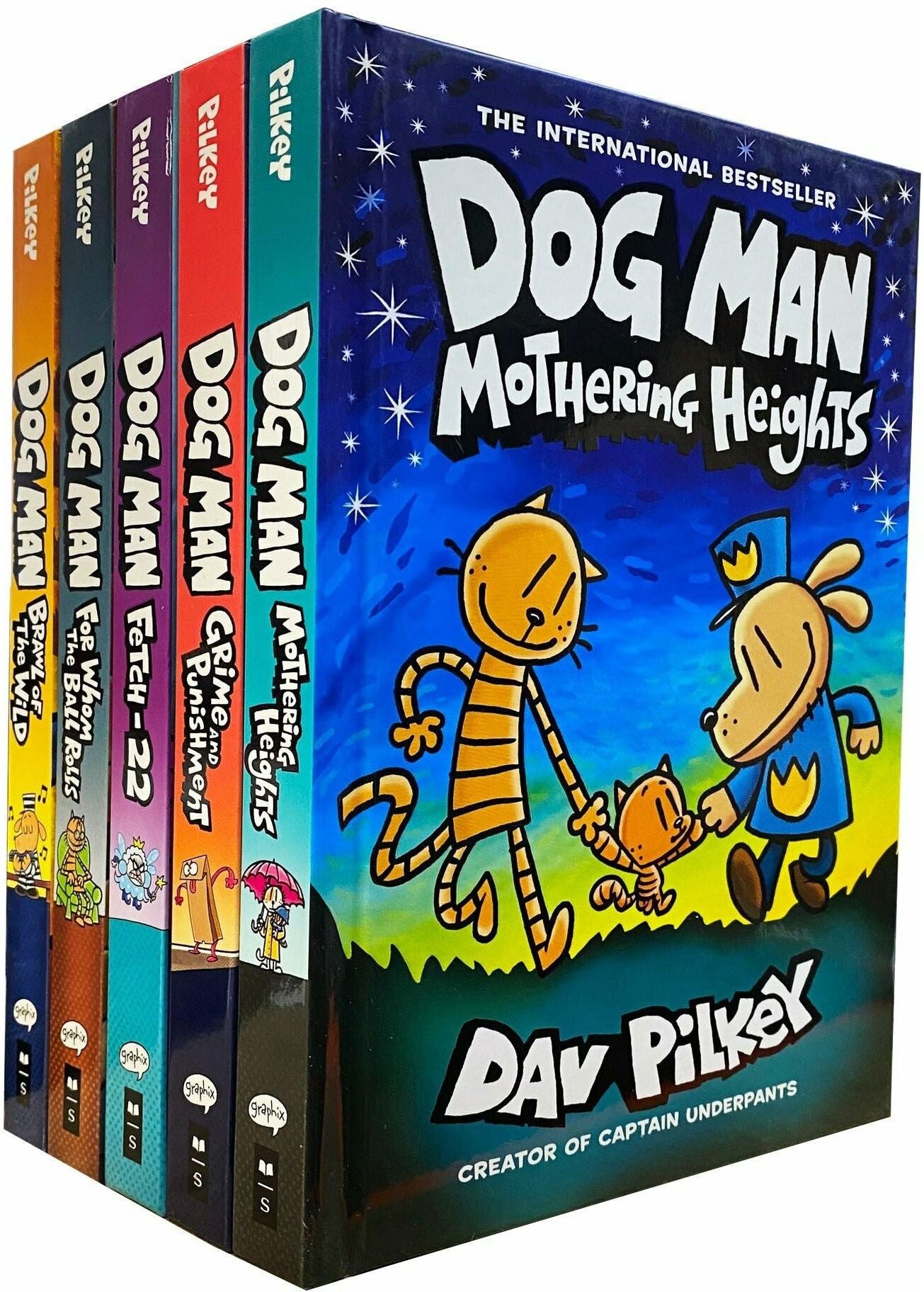 Scholastic Dog Man Hardcover Books 6–10 Collection Set by Dav Pilkey – Graphic Adventure Collection for Kids
