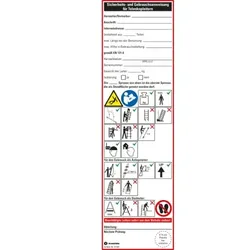Leiter-Gebrauchsanweisung Teleskopleiter, Folie, ablösbar, 65x225mm, 2/Bogen, DIN EN 131-3