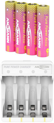 Ansmann AAA 1400 mAh Charging Bundle rose