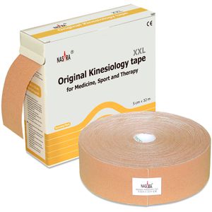 Nasara Kinesio-Tape Original XXL, beige, 32m x 5cm, wasserfest, elastisch