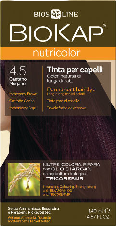 Biokap Nutricolor Hair Dye 140 ml 4.5 Castaño Caoba