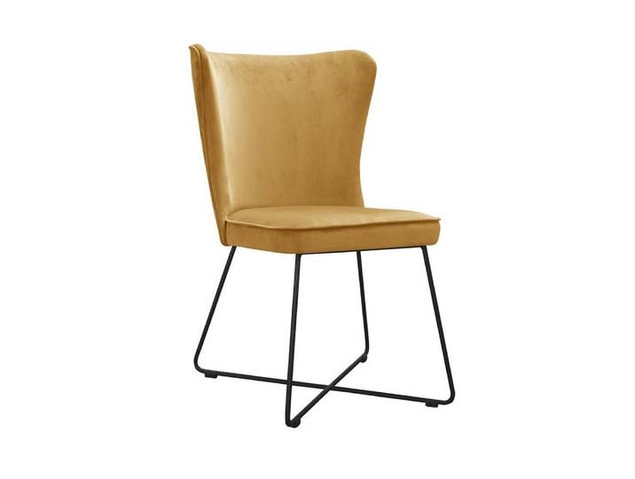 Xlmoebel Esszimmerstuhl Moderner Wartezimmer-Stuhl mit Textilpolsterung und schlichtem Design, Hergestellt in Europa