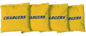 Skip's Garage New Haven Chargers Cornhole Bags Yellow