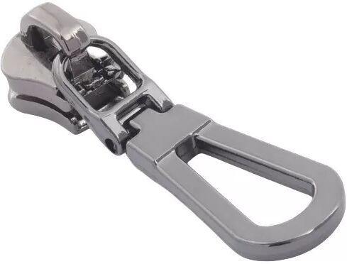 INF Packung mit 5 Metall-Reißverschlussschlitten Grau
