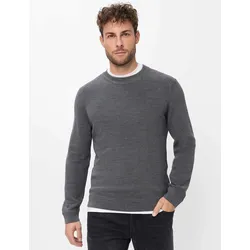 Brax Herren Strickpullover Style ROY elefant, dunkelgrau, Gr. S