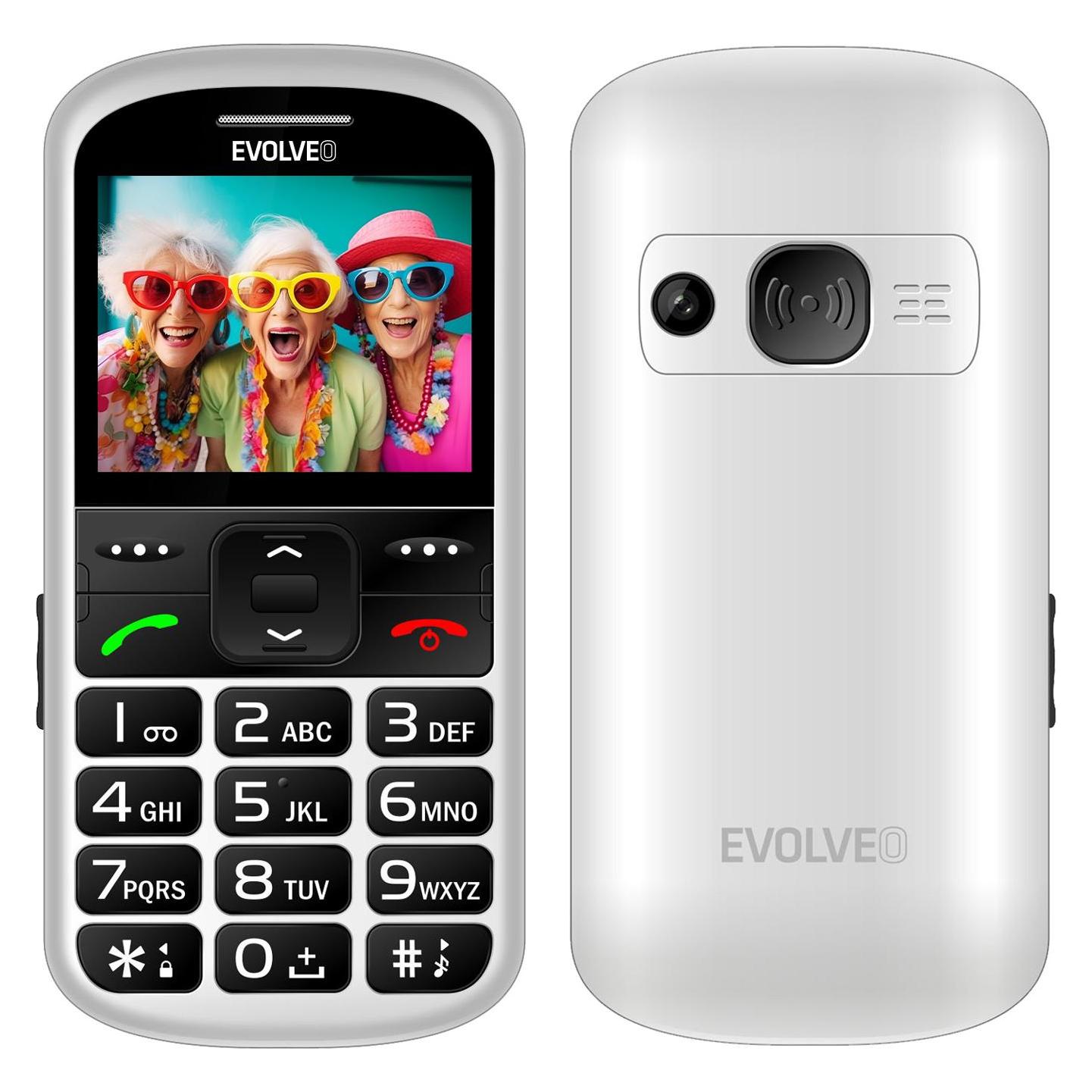 Evolveo EasyPhone XS, mobile phone for seniors, white (2.20", 0.30 Mpx) (2055159658816)