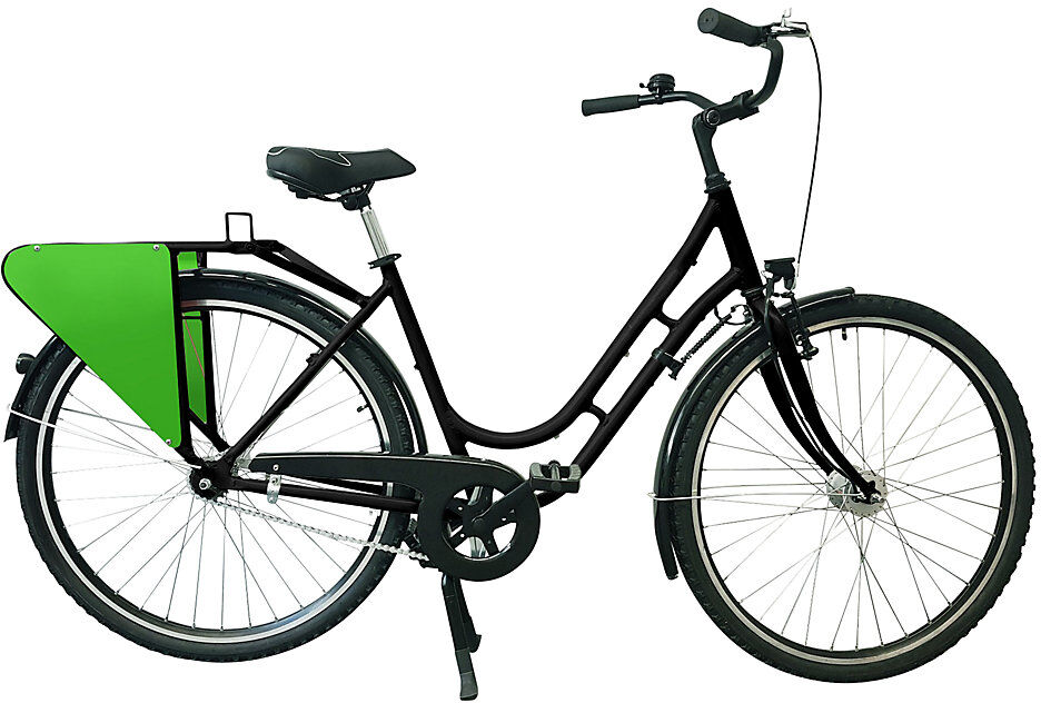 kaiserkraft Betriebsfahrrad P01, mit Rücktrittbremse, schwarz, 3-Gang-Schaltung