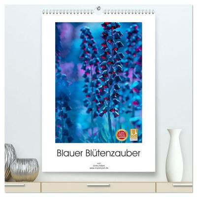 Blauer Blütenzauber (hochwertiger Premium Wandkalender 2027 DIN A2 hoch), Kunstdruck in Hochglanz