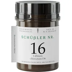 SCHÜSSLER NR.16 Lithium chloratum D 6 Tabletten 400 St