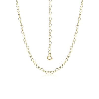Kette ohne Anhänger FIRETTI "Schmuck Geschenk Silber 925 Halsschmuck Halskette Fantasie" Gr. 45, gold (gelbgoldfarben), Halsketten, Damen, 45, Silber 925 (Sterlingsilber), B: 3mm, Made in Germany, B:3mm