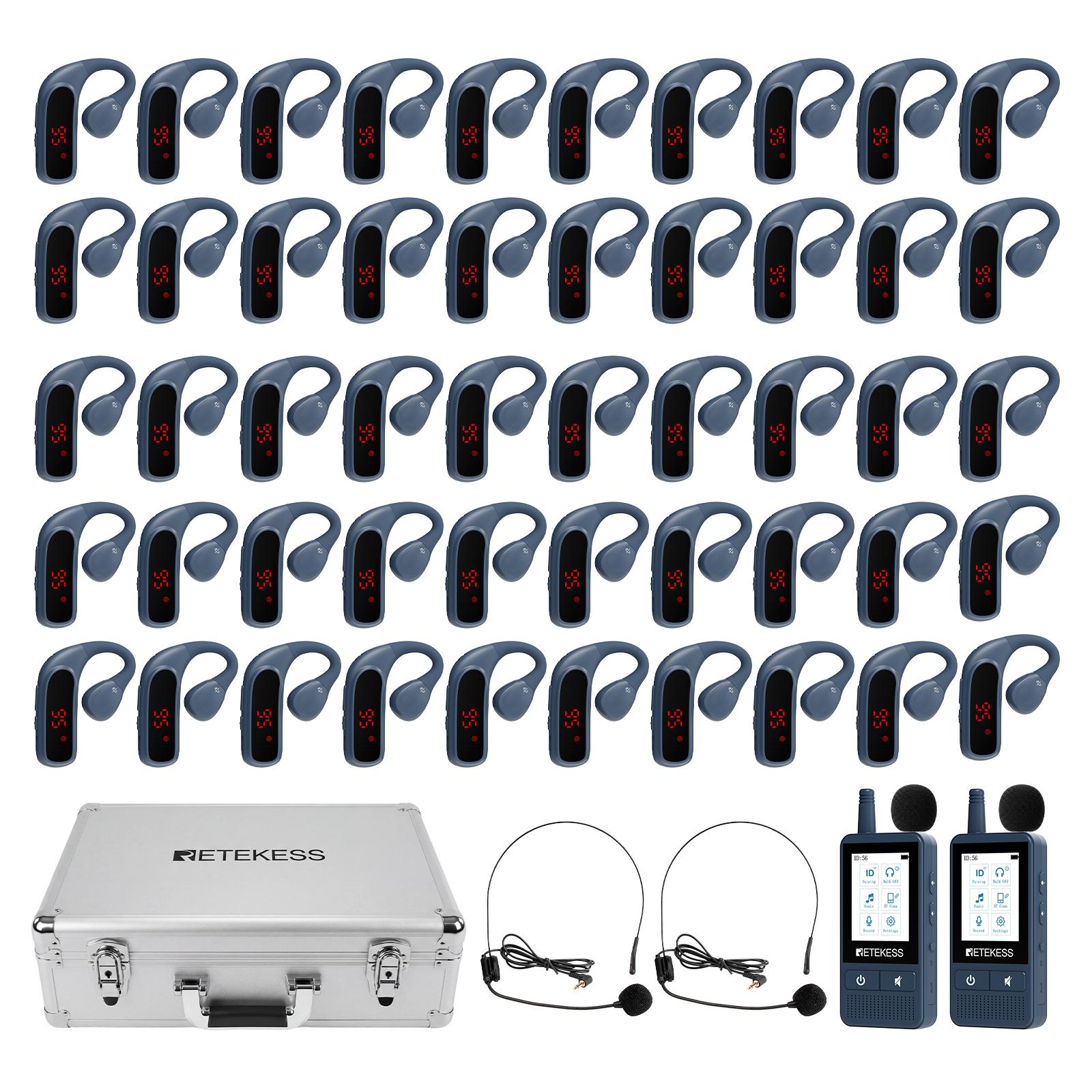 Retekess TT133 Tour Guide System mit Touchscreen, 150 m, 12 h, DSP-Geräuschunterdrückung, Bluetooth, Audio System für Reisebüro Vorlesung
