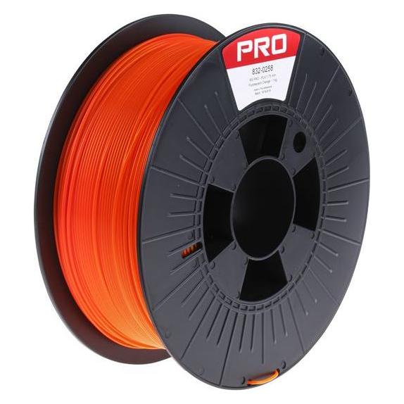RS PRO RS Fluorescent Orange PLA 1.75mm 1kg (PLA, 1000 g, 1.75 mm) (8320258)